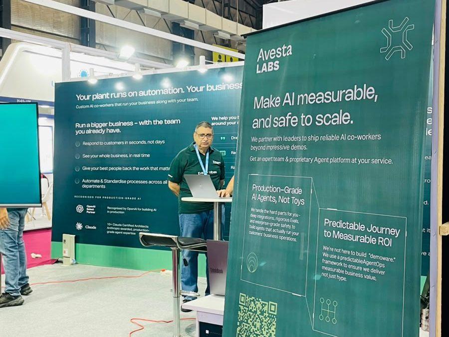 The Avesta Labs stand at Automation Expo 2026 with the message make AI measurable and safe to scale